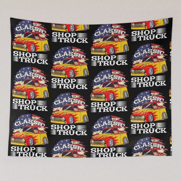 Item preview, Classic Pickup Truck Customized Vintage Shop Truck Street Rod Flag designed and sold by CharJens.