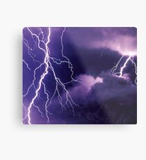 Lámina metálica Nubes de tormenta y relámpago