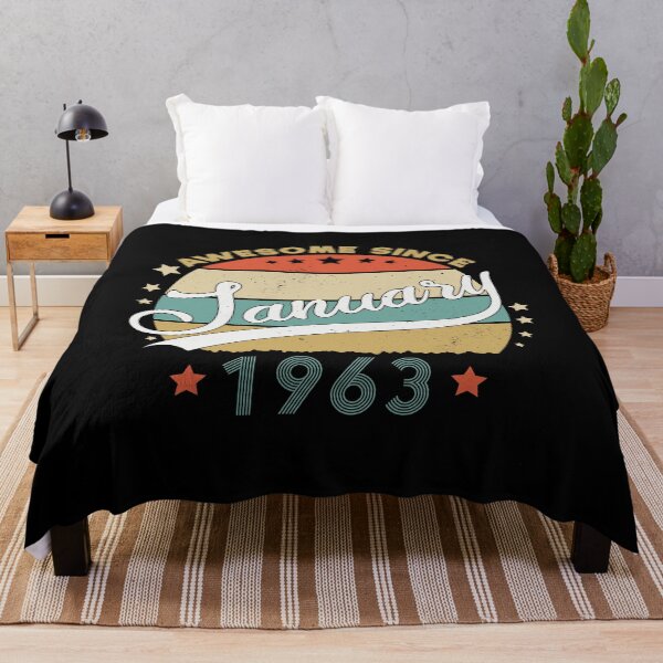 Item preview, Awesome Since January 1963 Birthday Retro Sunset Vintage designed and sold by Ismaibeen.
