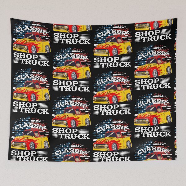 Item preview, Classic Pickup Truck Customized Vintage Shop Truck Street Rod Flag designed and sold by CharJens.