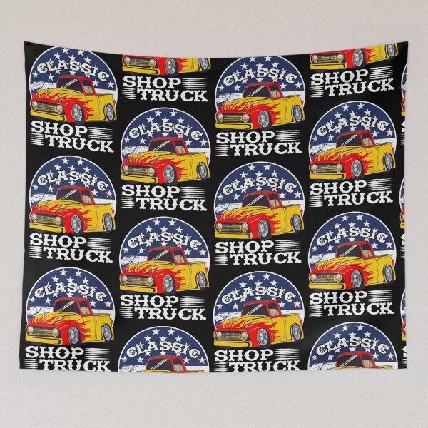 Item preview, Classic Pickup Truck Customized Vintage Shop Truck Street Rod Flag designed and sold by CharJens.
