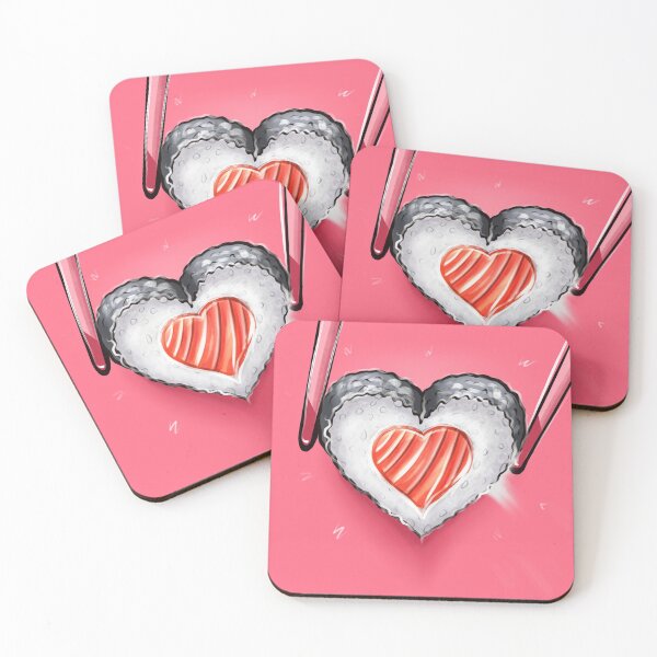 Item preview, Sushi love heart digital painting designed and sold by xeniaskazka.