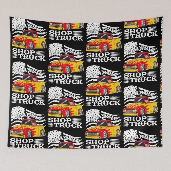 Item preview, Classic Pickup Truck Customized Vintage Shop Truck Street Rod Flag designed and sold by CharJens.
