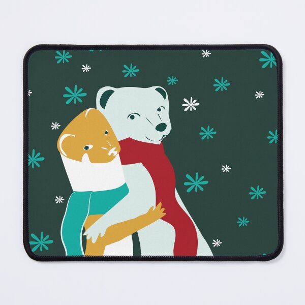 Item preview, Mustelid Christmas Weasel Hugs teal designed and sold by belettelepink.