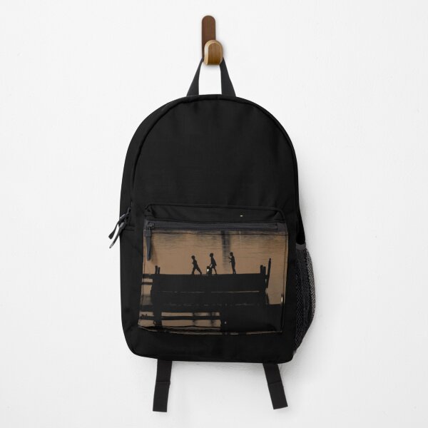 Item preview, Children playing on a jetty at sunset designed and sold by ReachForArt.