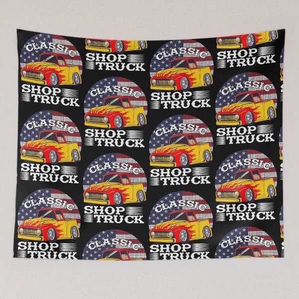 Item preview, Classic Pickup Truck Customized Vintage Shop Truck Street Rod Flag designed and sold by CharJens.