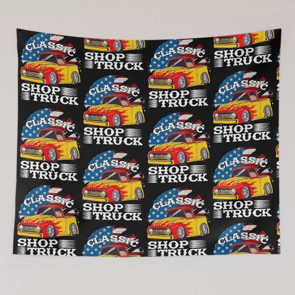 Item preview, Classic Pickup Truck Customized Vintage Shop Truck Street Rod Flag designed and sold by CharJens.