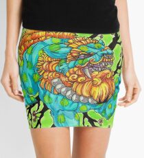 cherry blossom fu dog Mini Skirt