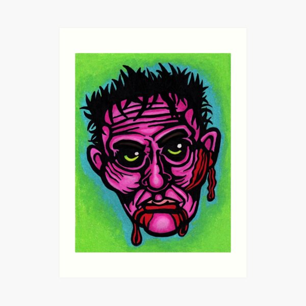 Pink Zombie Art Print