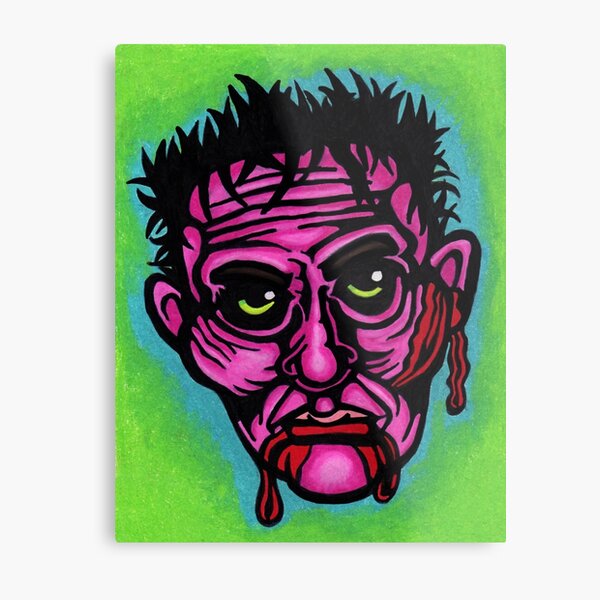 Pink Zombie Metal Print