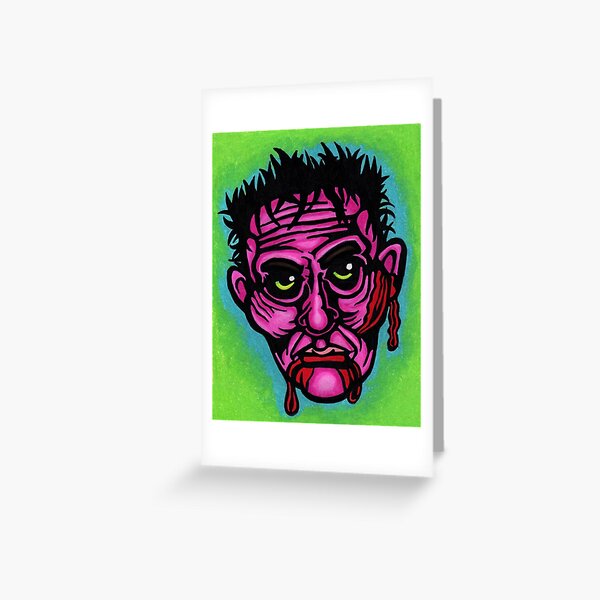 Pink Zombie Greeting Card
