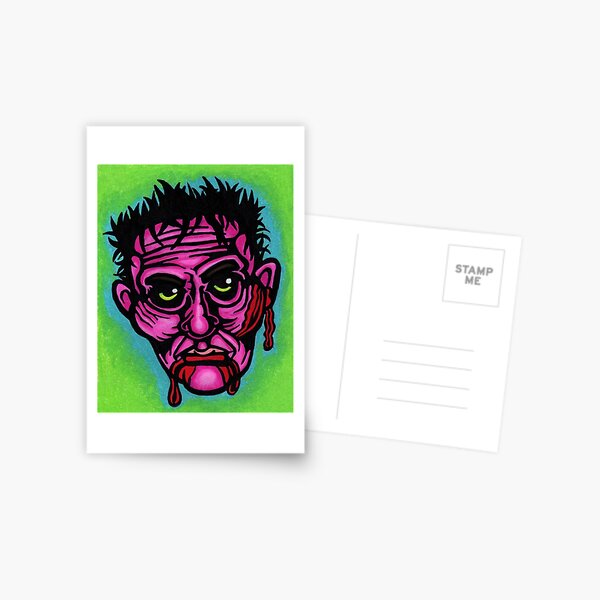 Pink Zombie Postcard