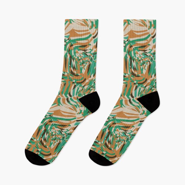 Item preview, abstract tropical palm leaves pattern designed and sold by rysunki-malunki.