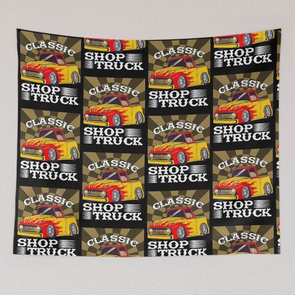 Item preview, Classic Pickup Truck Customized Vintage Shop Truck Street Rod Flag designed and sold by CharJens.