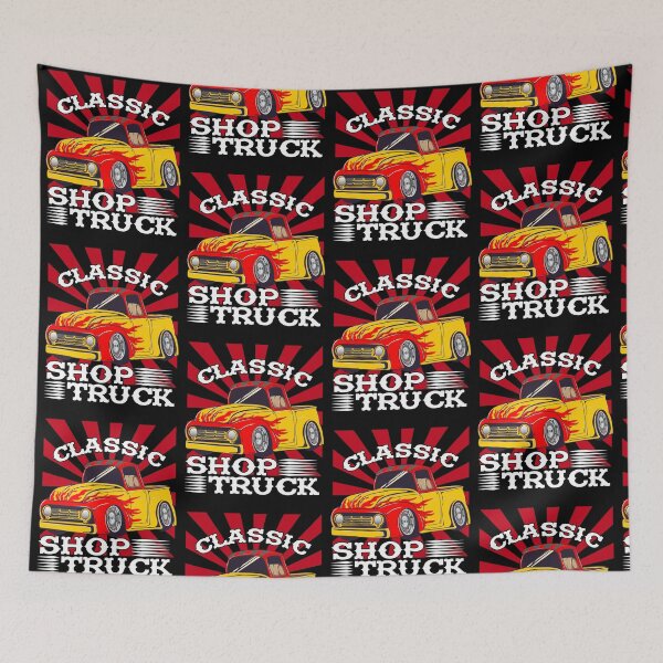 Item preview, Classic Pickup Truck Customized Vintage Shop Truck Street Rod Flag designed and sold by CharJens.