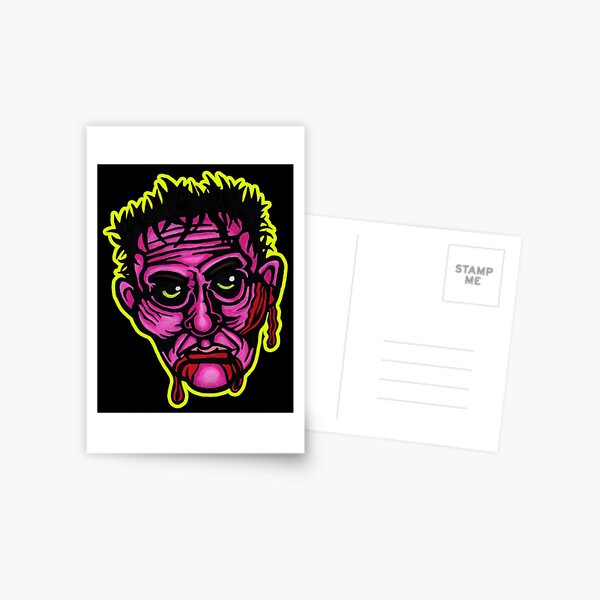 Pink Zombie - Die Cut Version Postcard