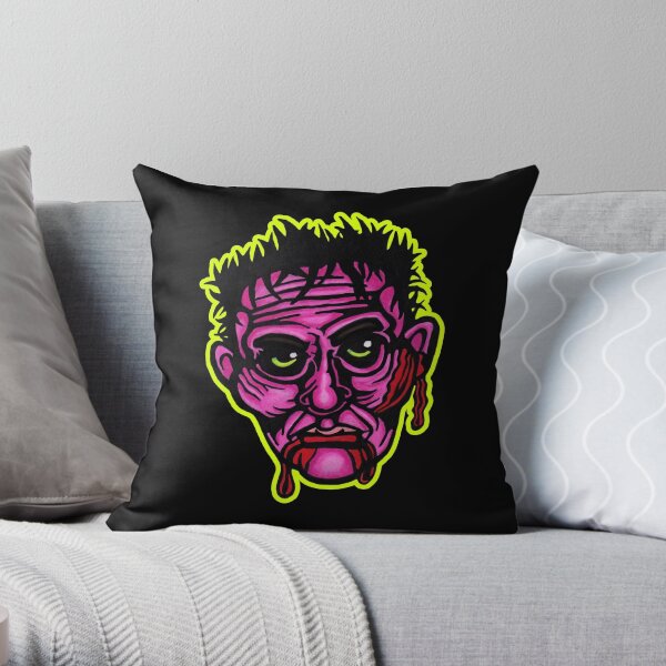 Pink Zombie - Die Cut Version Throw Pillow