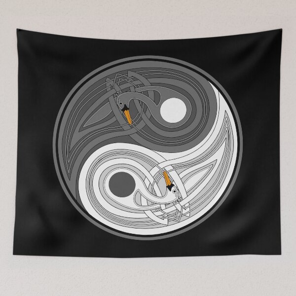 Item preview, Yin Yang Celtic Swans 02 designed and sold by IOMAprints.