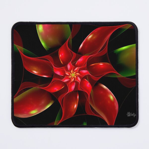 Item preview, Fractal Christmas Poinsettia designed and sold by wolfepaw.