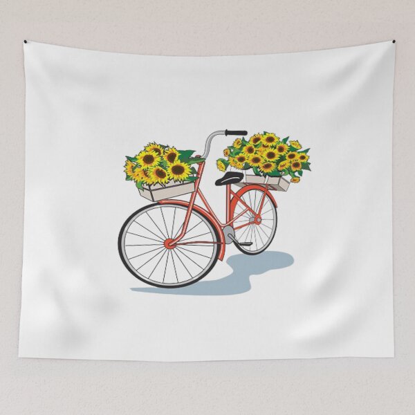 Item preview,  Old Bike Vintage Simple With Flowers  And nice Design For all Products designed and sold by potits-work.