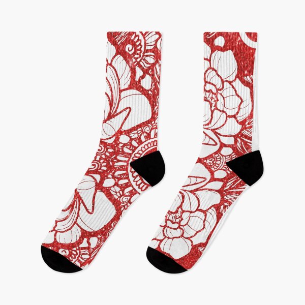 Item preview, Flower seamless pattern 1-red 2 designed and sold by Shazmina  Shariffdeen.