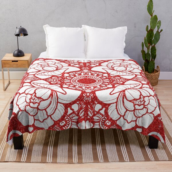 Item preview, Flower seamless pattern 1-red 2 designed and sold by Shazmina Shariffdeen.