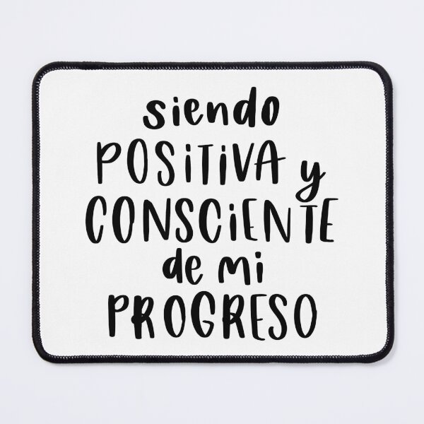 Item preview, being POSITIVE and AWARE of my PROGRESS. Sentence. Black Text. Calligraphy. Letters. designed and sold by AnaStickerD.