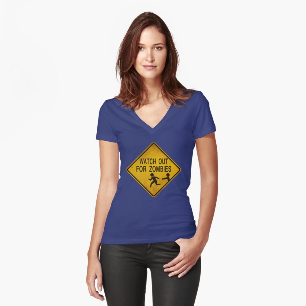 Item preview, Fitted V-Neck T-Shirt designed and sold by bungeecow.