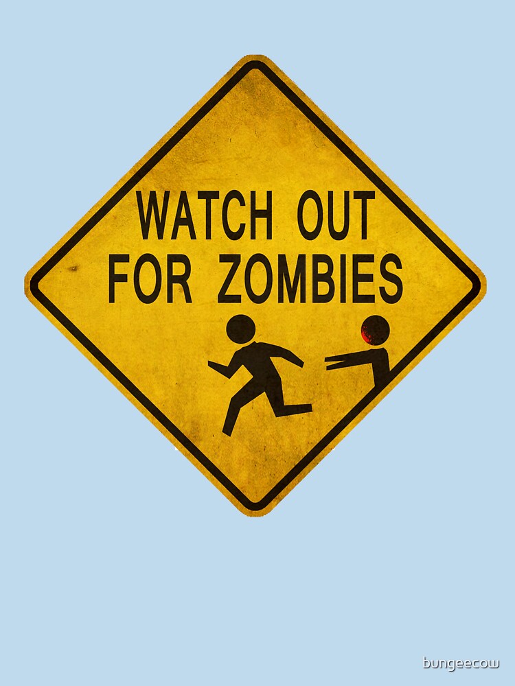 Thumbnail 7 of 7, Essential T-Shirt, Watch Out For Zombies designed and sold by bungeecow.