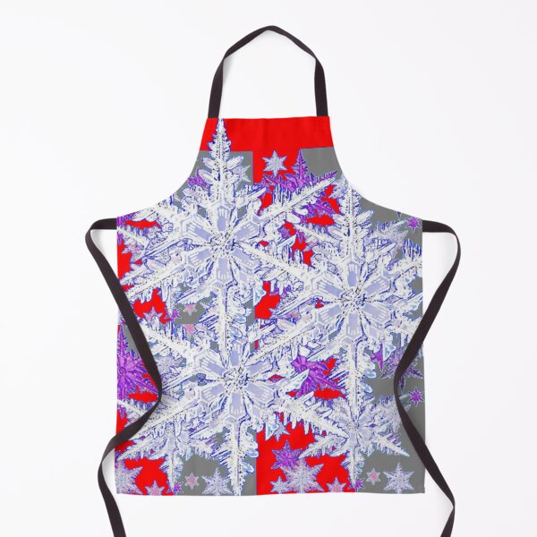 Item preview, WINTER HOLIDAY SNOWFLAKES RED, GREY ART designed and sold by sharlesart.