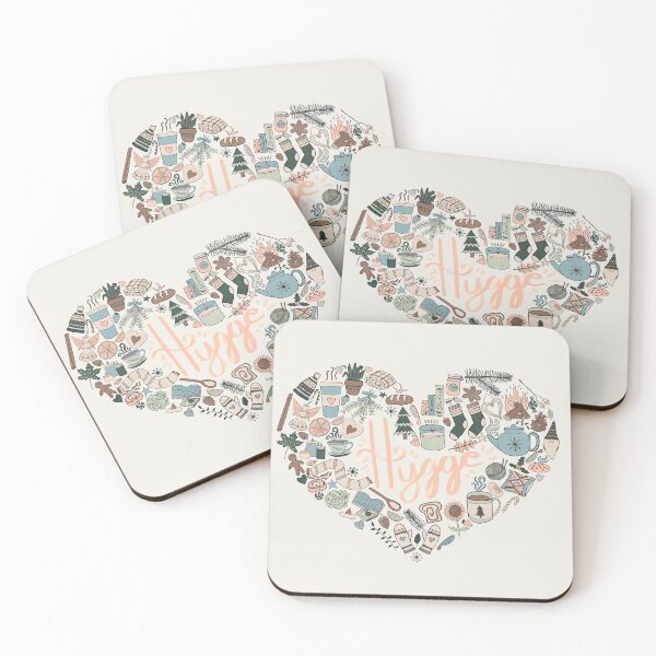 Item preview, Hygge Doodle Heart - Cozy Palette & Snow White designed and sold by EcoElsa.