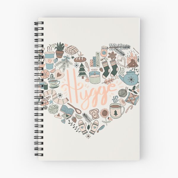 Item preview, Hygge Doodle Heart - Cozy Palette & Snow White designed and sold by EcoElsa.