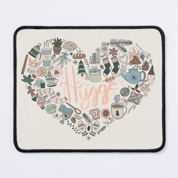 Item preview, Hygge Doodle Heart - Cozy Palette & Snow White designed and sold by EcoElsa.