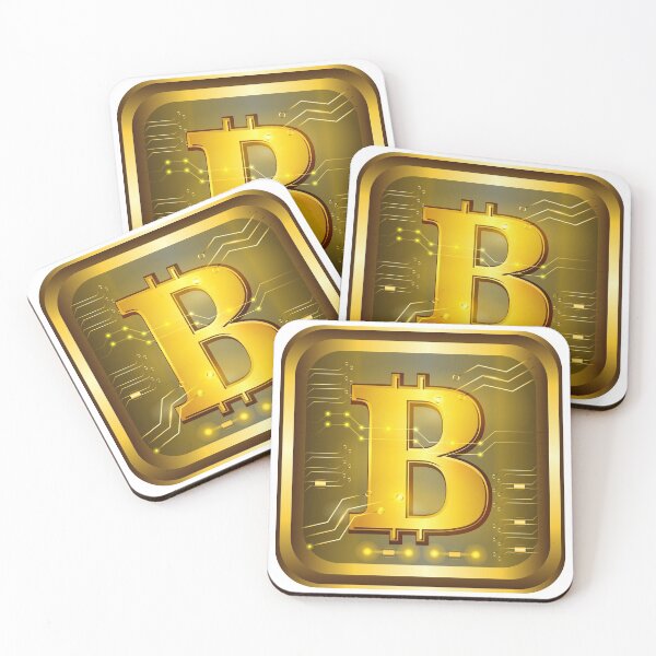 Item preview, Bitcoin crypto currency gold color designed and sold by ZieProject.