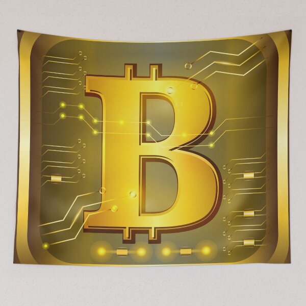 Item preview, Bitcoin crypto currency gold color designed and sold by ZieProject.