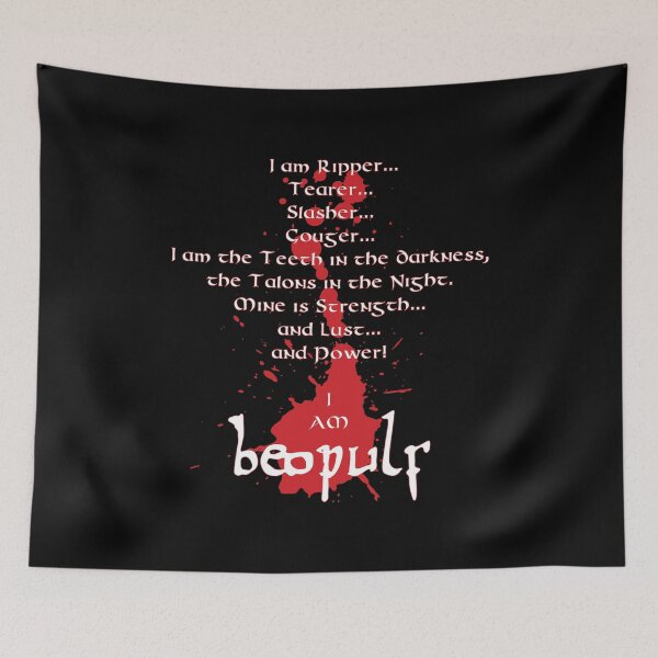 Item preview, Beowulf quote: Ripper, Tearer, Slasher, Couger... designed and sold by GaffaMondo.