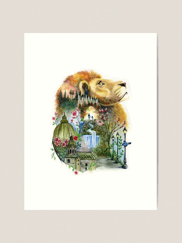 Aslan Narnia Art Print Sticker by BoundlessJoyStudios