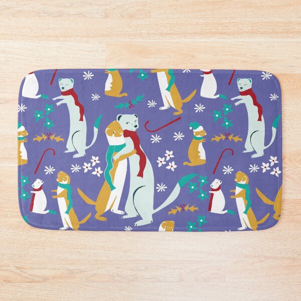 Item preview, Mustelid Christmas Weasel Hugs Very Peri designed and sold by belettelepink.