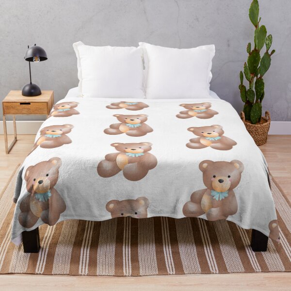Item preview, Teddy Bear, It's A Boy Collection, Cute Watercolor Art Decor For Baby Boy & Girl designed and sold by DearSunny.