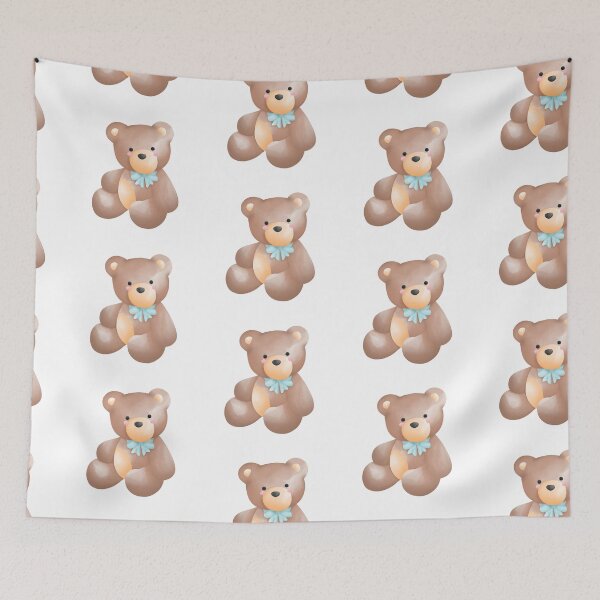 Item preview, Teddy Bear, It's A Boy Collection, Cute Watercolor Art Decor For Baby Boy & Girl designed and sold by DearSunny.