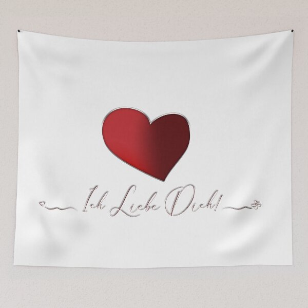 Item preview, Red Heart "Ich Liebe Dich!" designed and sold by MC Art Studio.