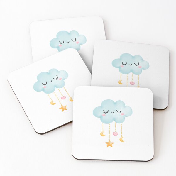 Item preview, Smiling Cloud, It's A Boy Collection, Cute Watercolor Art Decor For Baby Boy & Girl designed and sold by DearSunny.