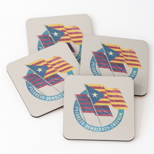 Item preview, Barcelona Dual Flags Vintage Emblem designed and sold by Lidra Zehcnas.