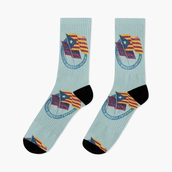 Item preview, Barcelona Dual Flags Vintage Emblem designed and sold by Lidra Zehcnas.