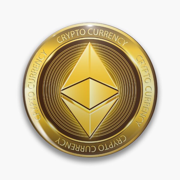 Item preview, Ethereum crypto currency gold coin designed and sold by ZieProject.