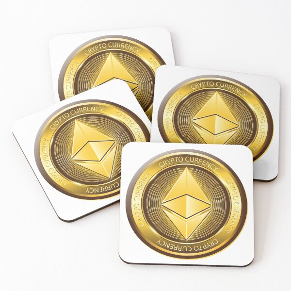 Item preview, Ethereum crypto currency gold coin designed and sold by ZieProject.
