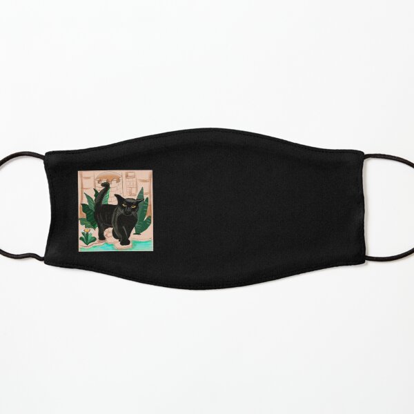 Black cat spa. Cat themed gifts for women, men and children Kids Mask