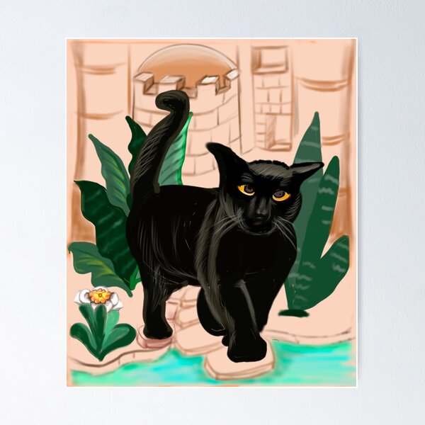 Item preview, Black cat spa. Cat themed gifts for women, men and children designed and sold by Artonmytee.
