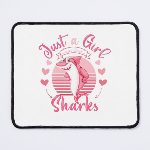 Item preview, Just a Girl Who Loves Sharks Funny Retro Women & Kids Sharks designed and sold by Usoubmaster.