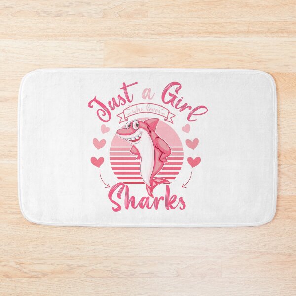 Item preview, Just a Girl Who Loves Sharks Funny Retro Women & Kids Sharks designed and sold by Usoubmaster.